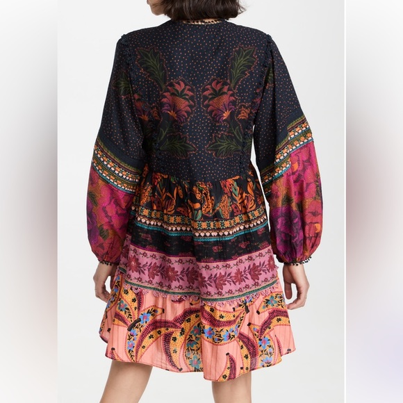 Farm Rio Mixed Patchwork Mini Dress - Picture 2 of 10